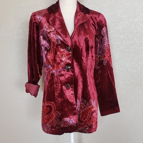 Coldwater creek crushed velvet blazer - Picture 1 of 6
